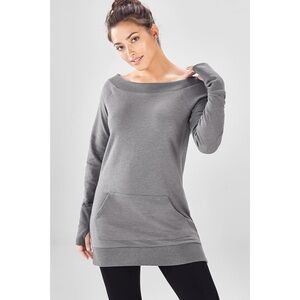 Fabletics Sweatshirt Tunic Gray Sz M
